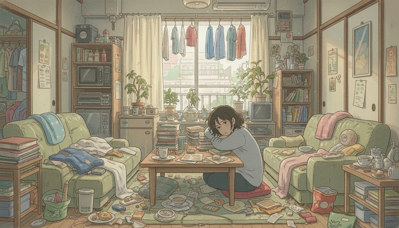 部屋が散らかると疲れる理由