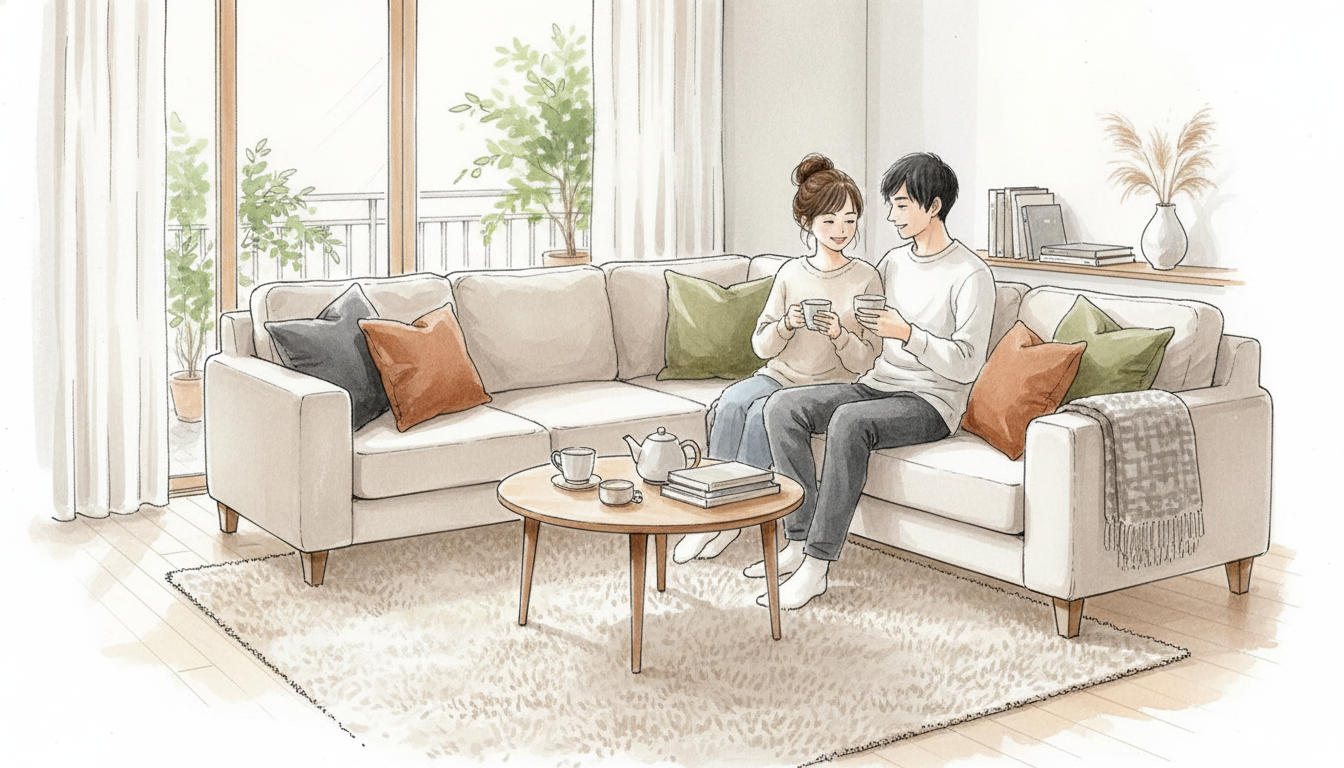 二人暮らしにおすすめのソファタイプ
