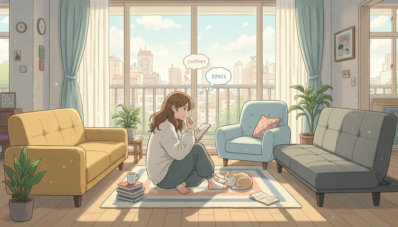 一人暮らしのソファ選びにおける基本的な考え方