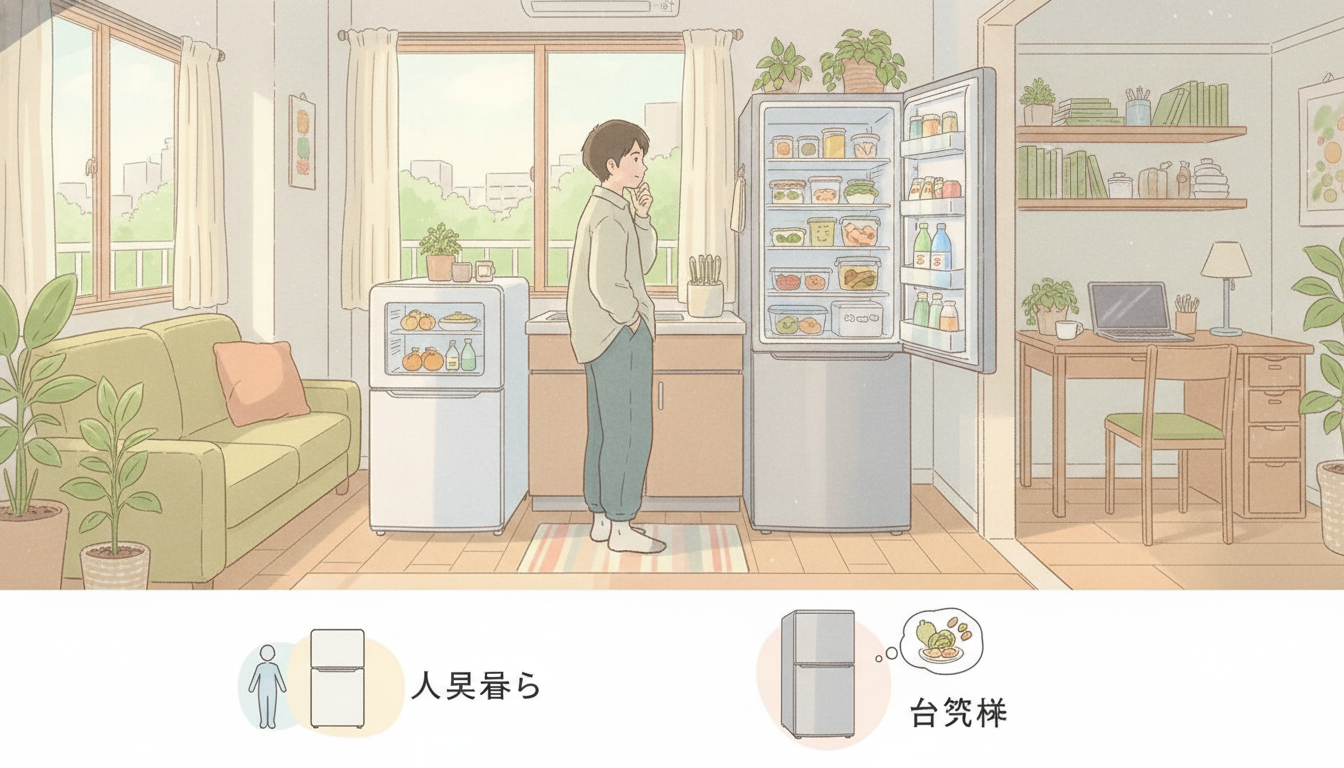 ライフスタイル別冷蔵庫のおすすめ容量