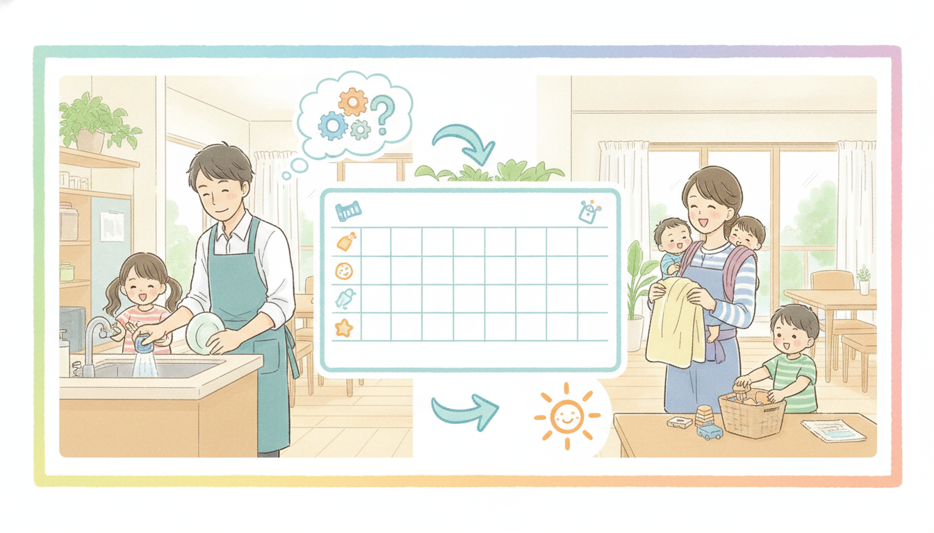 家事・育児分担表を作成するステップ