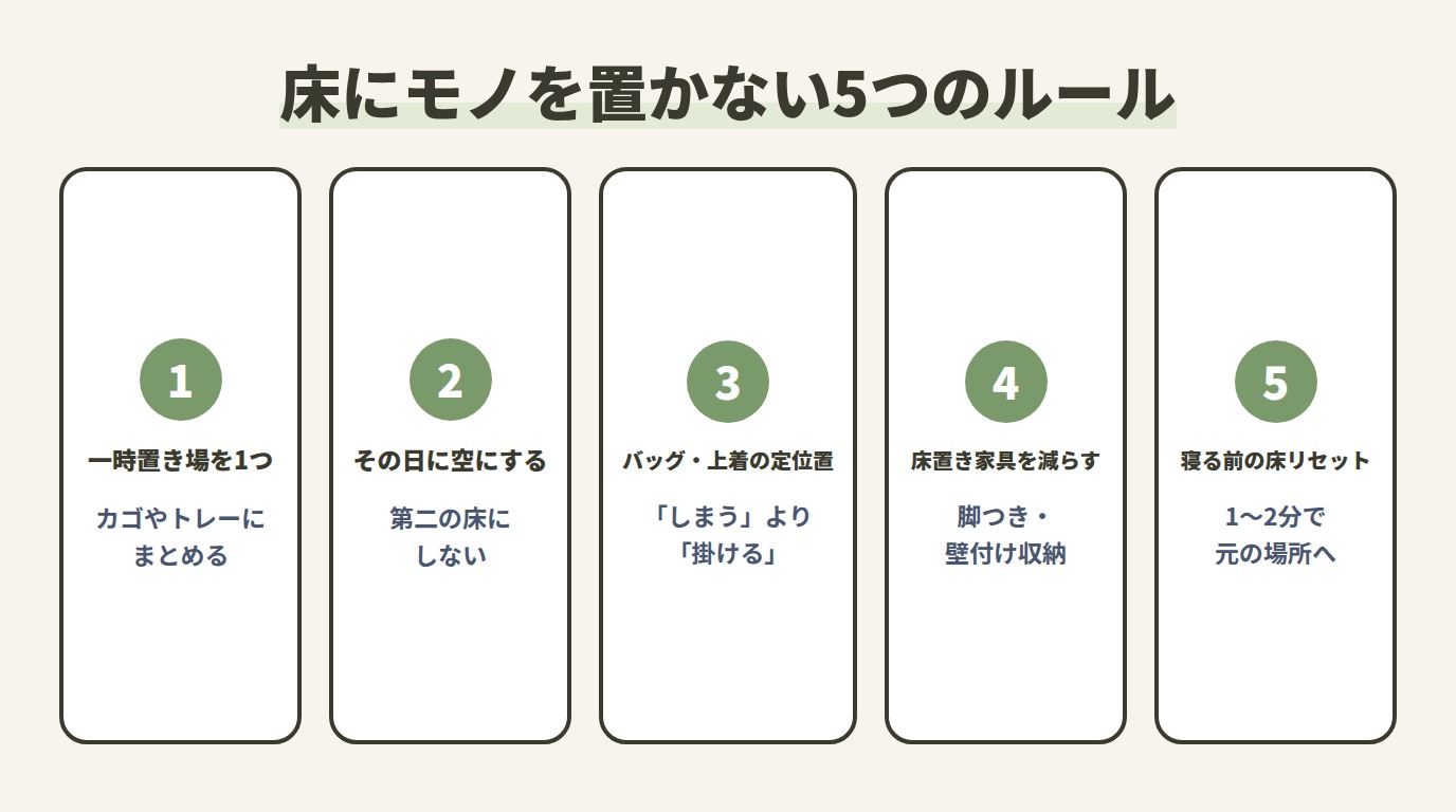 床にモノを置かない5つのルール