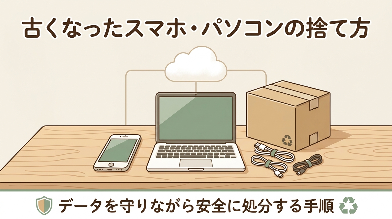 引き出しの古いスマホ・パソコン、そのままで大丈夫？｜データを守りながら手放す手順