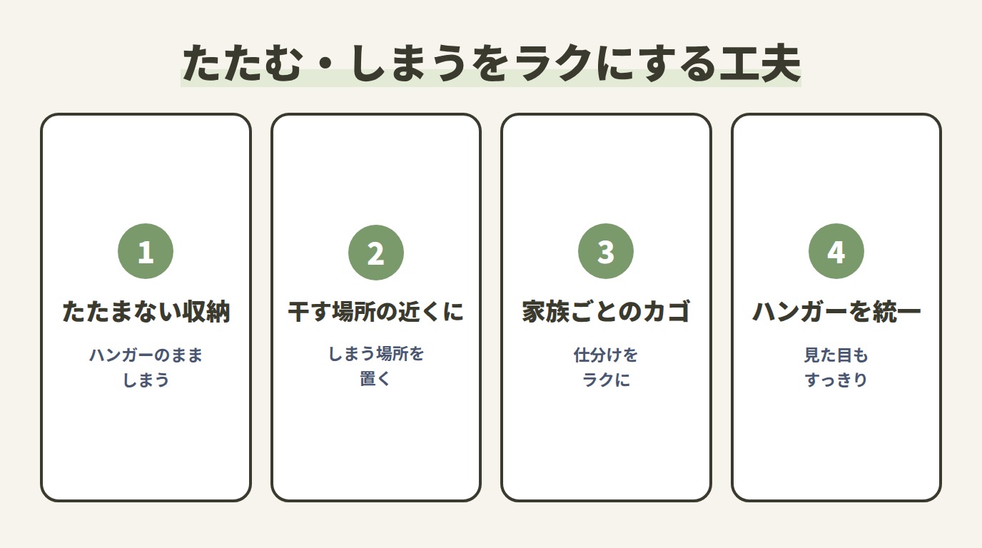 洗濯の「たたむ・しまう」をラクにする工夫