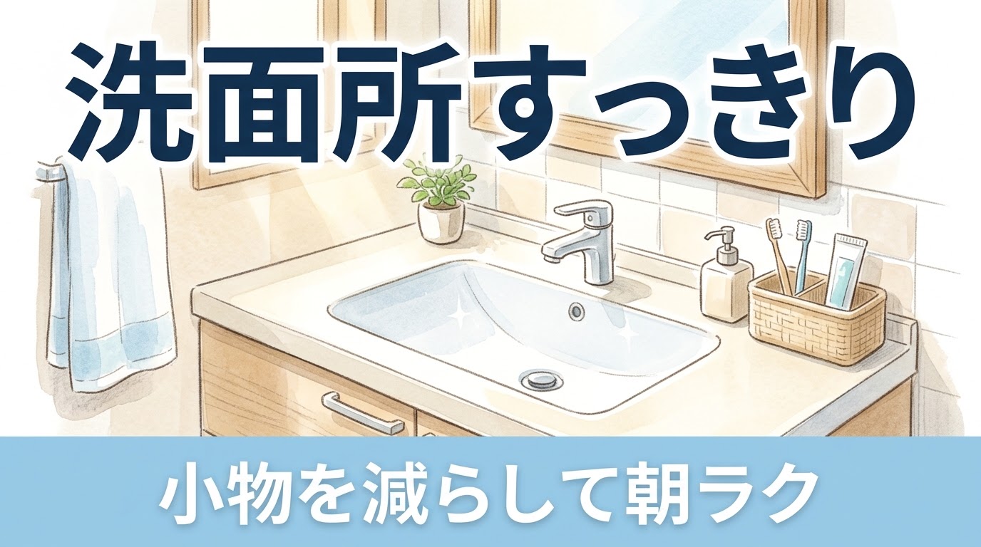 洗面所がすぐごちゃつくのは「家族全員のモノ」が集まる場所だから｜小物を減らして朝の支度をラクにする方法