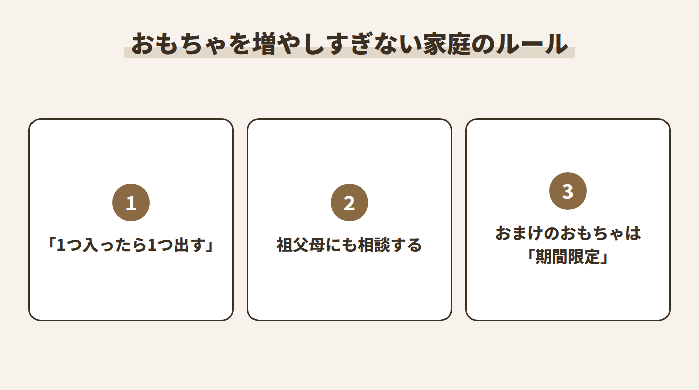 おもちゃを増やしすぎない家庭のルール