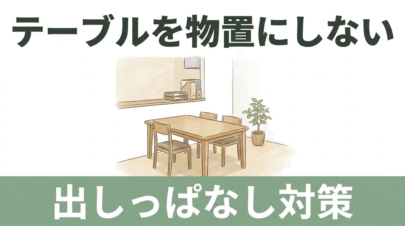 ダイニングテーブルが「物置」になっていませんか｜出しっぱなしが集まる場所の正体と、すっきりを保つしくみ