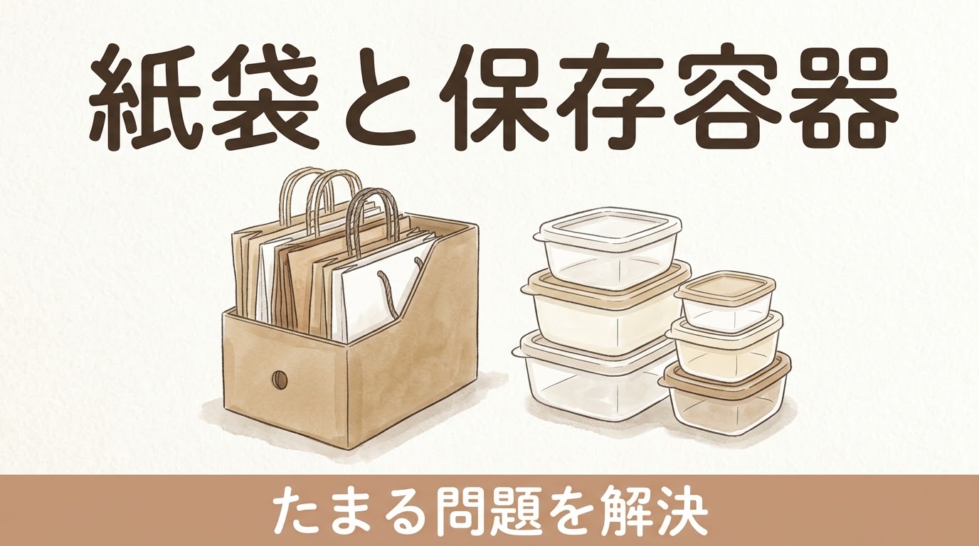 紙袋・レジ袋・保存容器が引き出しからあふれる理由｜「いつか使う」がたまる場所を軽くする3つのルール